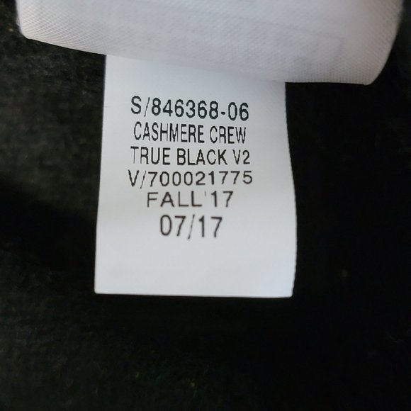 Gap 100% Cashmere Pullover Sweater Round Neck Black Size M - Picture 8 of 9